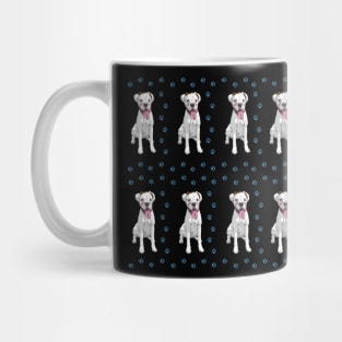 White Boxer dog cute pattern Mug